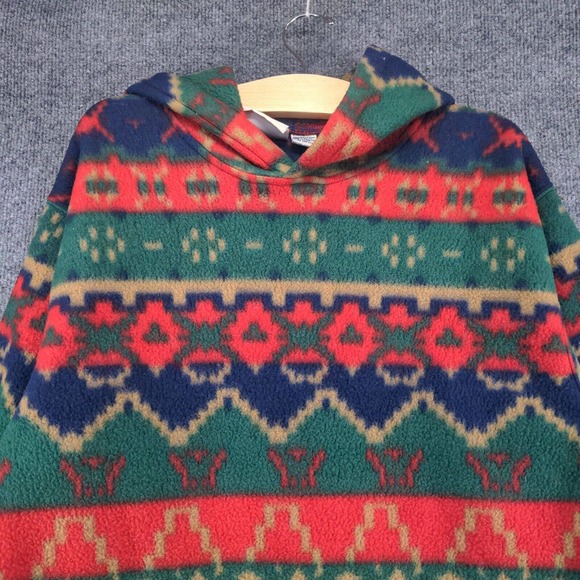 Bay Area Traders Women's Pullover Fleece Sweater Multi L 16-18 Fair Isle Nordic - Picture 3 of 11